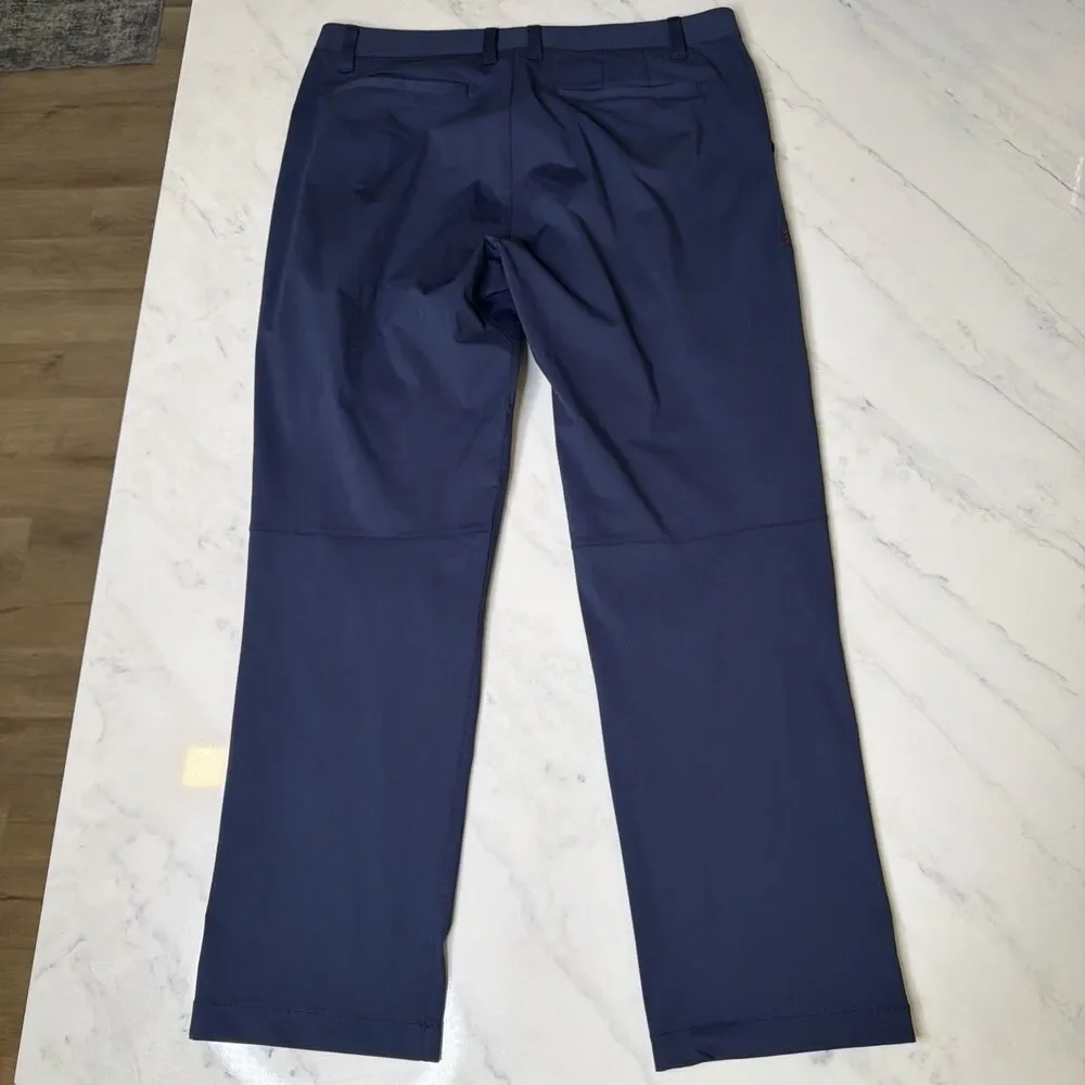 Rhone Commuter Pants Classic Fit Flex-Knit Navy 35 Stealth Wealth Techwear Golf